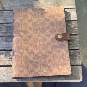 Coach Signature Brown and Tan Journal